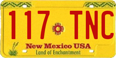 NM license plate 117TNC