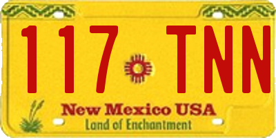 NM license plate 117TNN