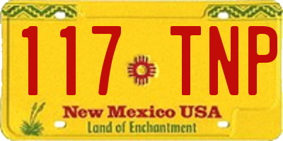NM license plate 117TNP