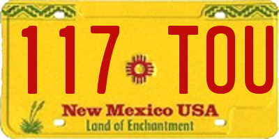 NM license plate 117TOU