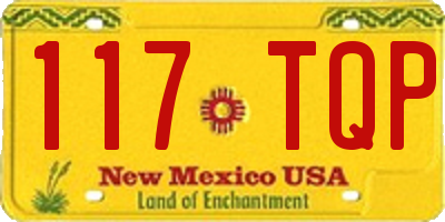 NM license plate 117TQP