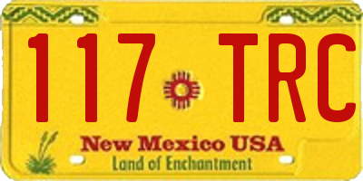 NM license plate 117TRC