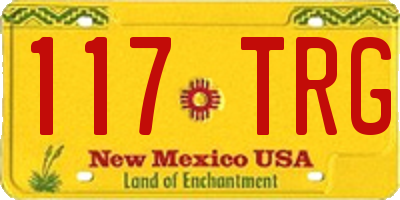 NM license plate 117TRG