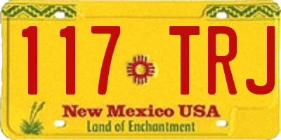 NM license plate 117TRJ