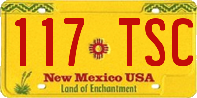 NM license plate 117TSC