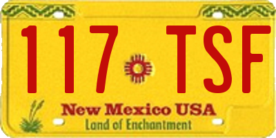 NM license plate 117TSF