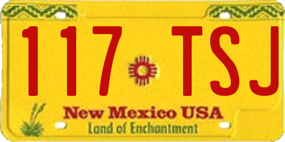 NM license plate 117TSJ
