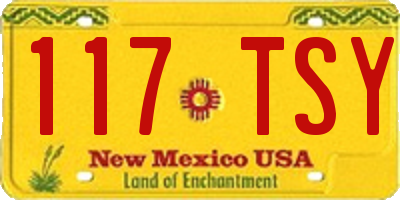 NM license plate 117TSY