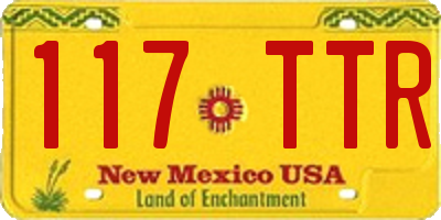 NM license plate 117TTR