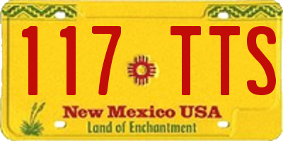 NM license plate 117TTS