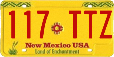 NM license plate 117TTZ