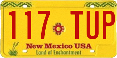 NM license plate 117TUP