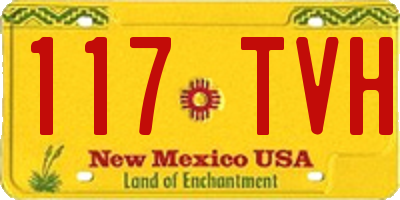 NM license plate 117TVH