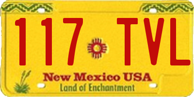NM license plate 117TVL