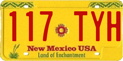 NM license plate 117TYH