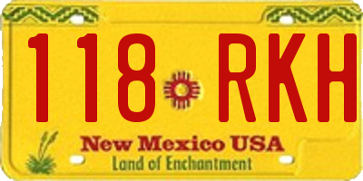 NM license plate 118RKH