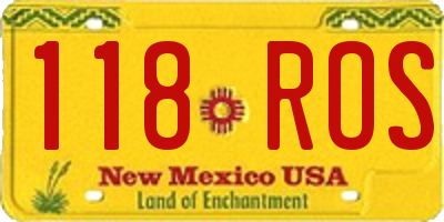NM license plate 118ROS
