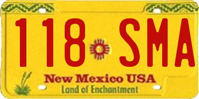 NM license plate 118SMA