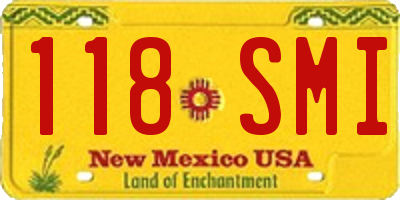 NM license plate 118SMI