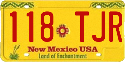 NM license plate 118TJR