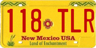 NM license plate 118TLR