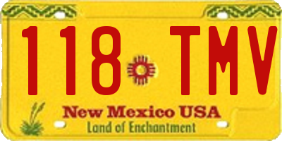 NM license plate 118TMV
