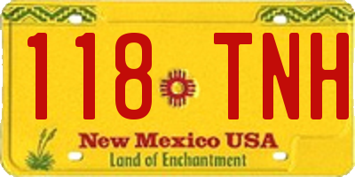 NM license plate 118TNH