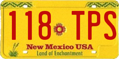 NM license plate 118TPS