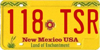 NM license plate 118TSR