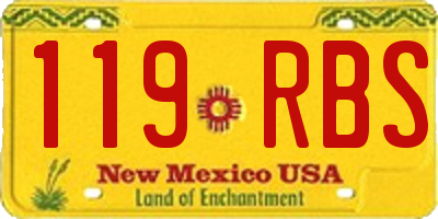 NM license plate 119RBS