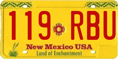 NM license plate 119RBU