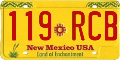 NM license plate 119RCB