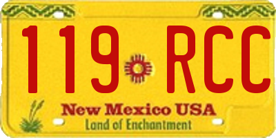 NM license plate 119RCC