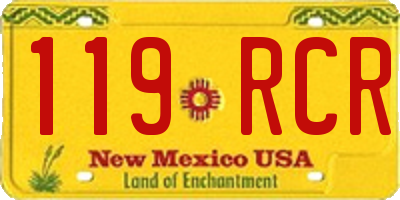 NM license plate 119RCR