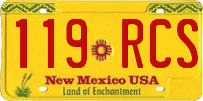 NM license plate 119RCS
