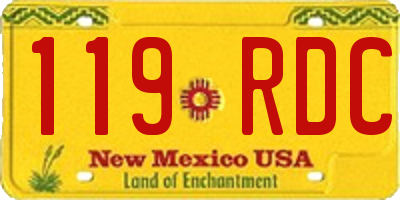 NM license plate 119RDC