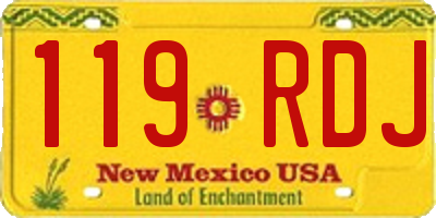 NM license plate 119RDJ
