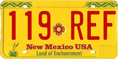 NM license plate 119REF