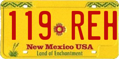 NM license plate 119REH