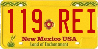 NM license plate 119REI