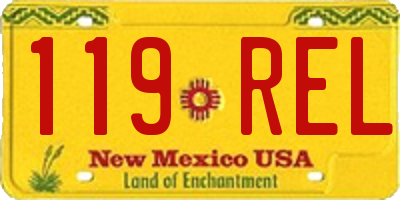 NM license plate 119REL