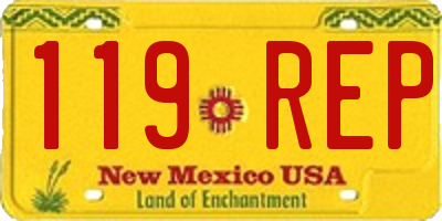 NM license plate 119REP
