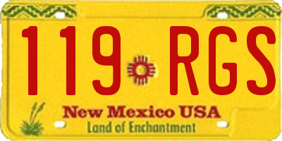NM license plate 119RGS