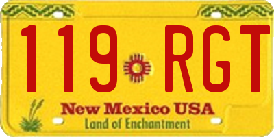 NM license plate 119RGT