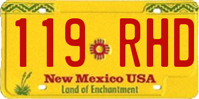 NM license plate 119RHD