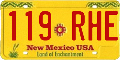 NM license plate 119RHE