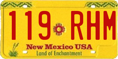 NM license plate 119RHM