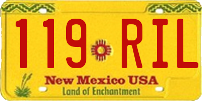 NM license plate 119RIL