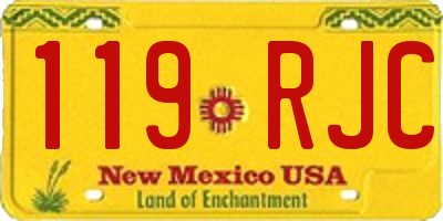 NM license plate 119RJC