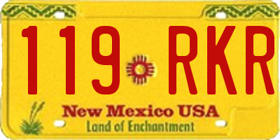 NM license plate 119RKR